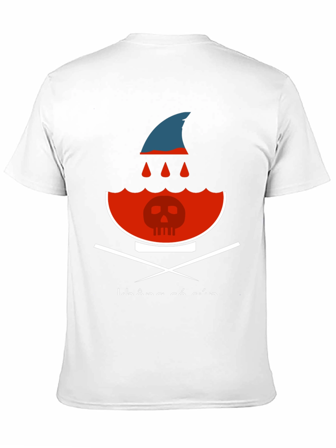 Shark Fin Soup Skull Graphic Tee