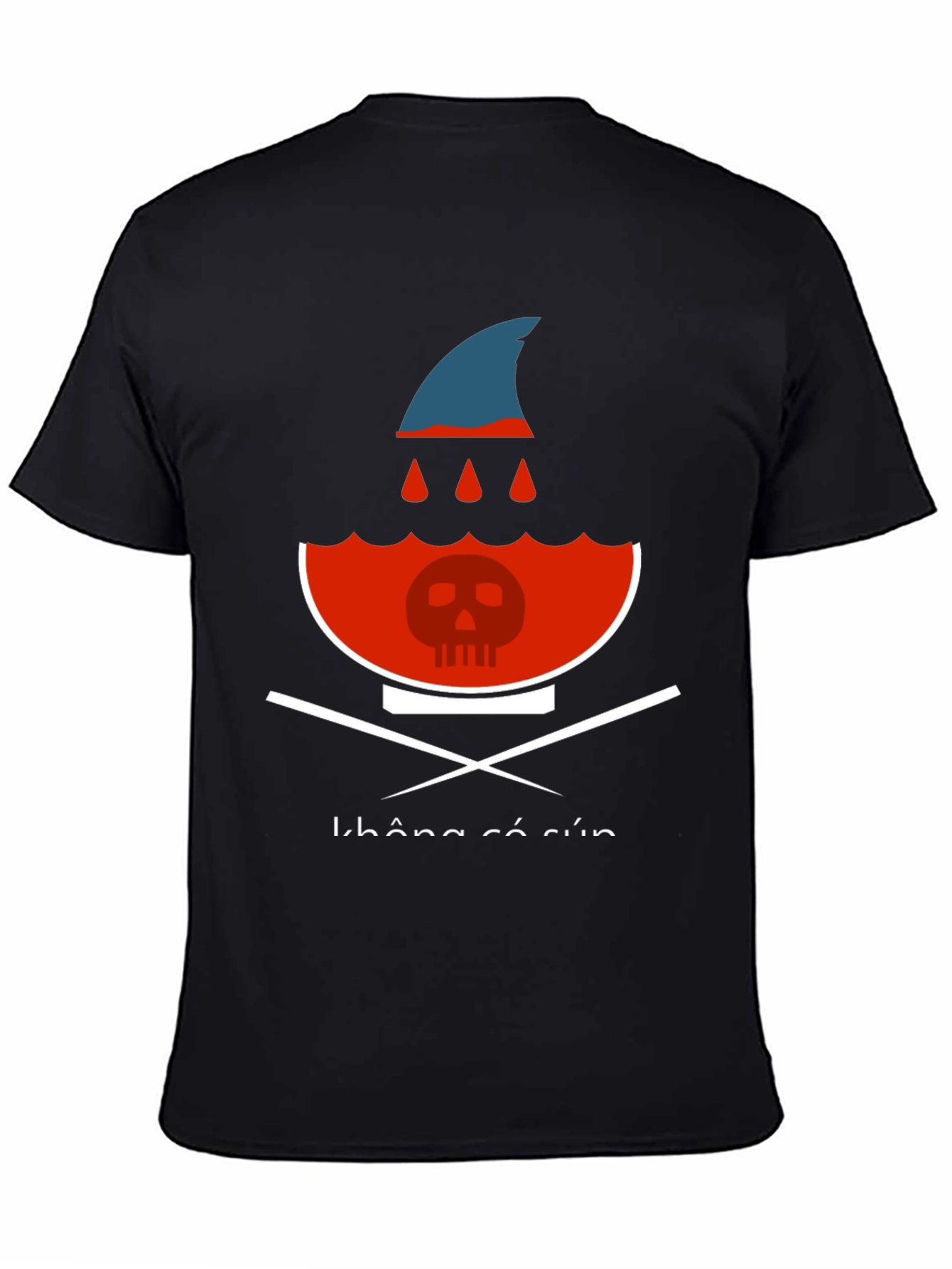 Shark Fin Soup Skull Graphic Tee