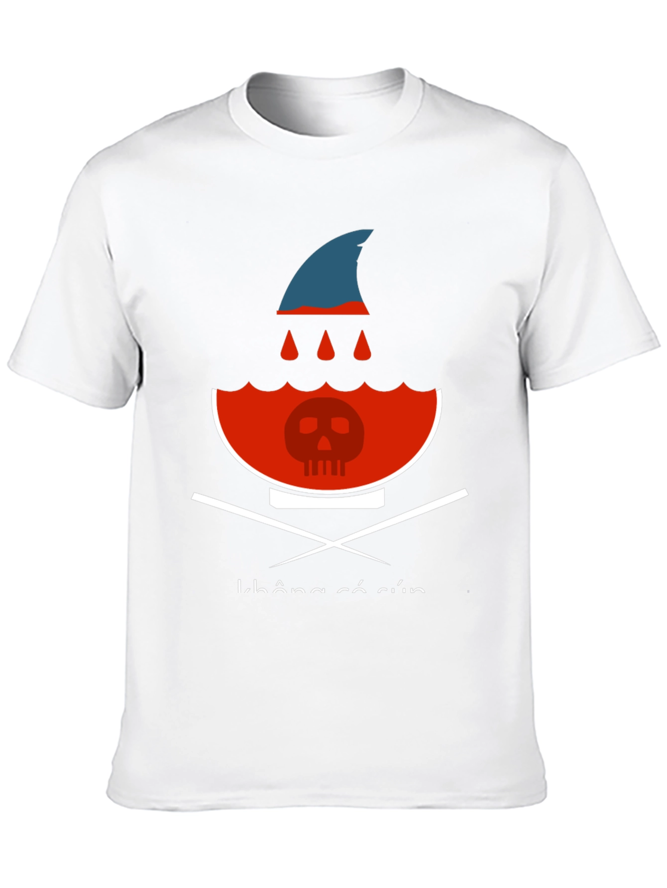 Shark Fin Soup Skull Graphic Tee