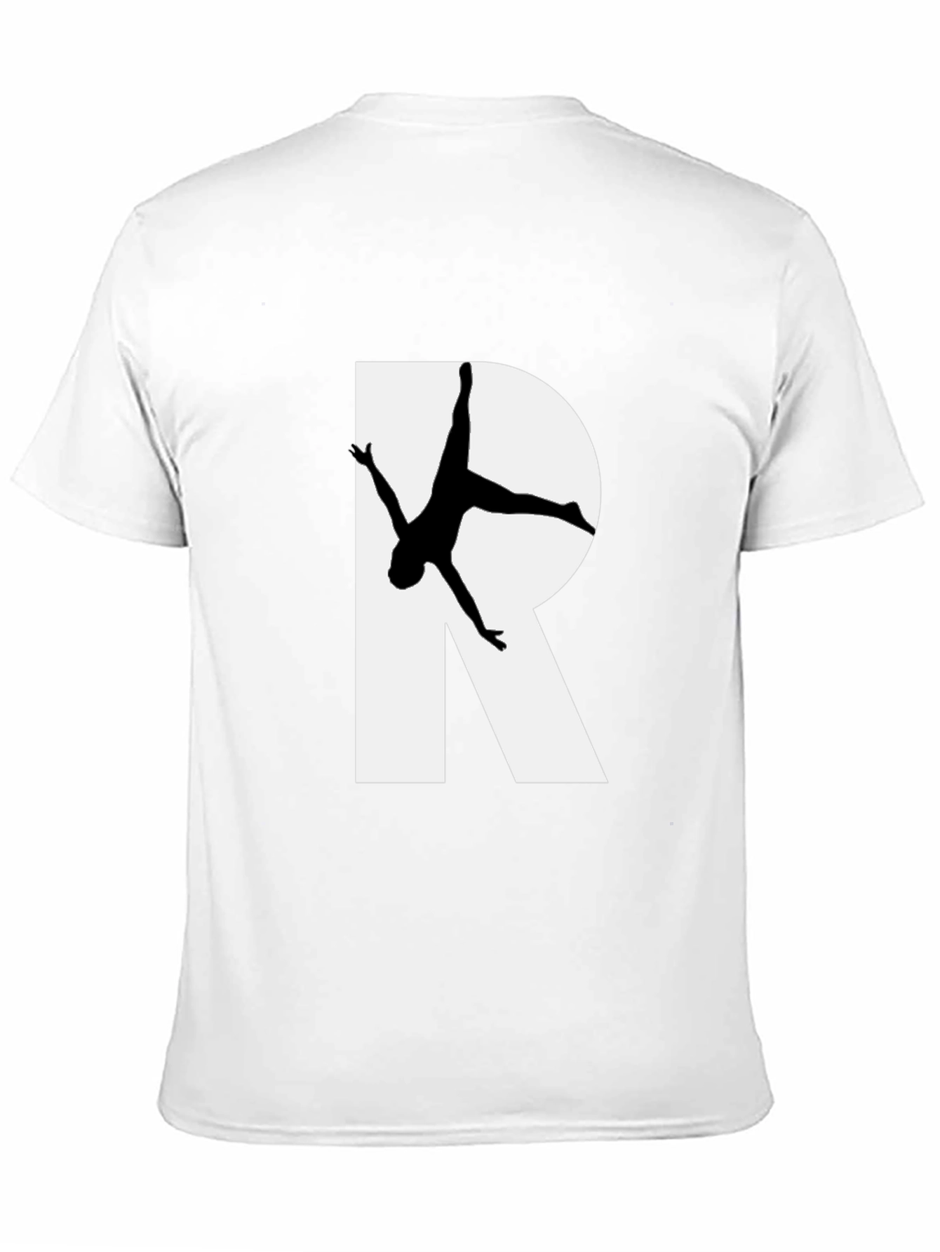 Black T-Shirt with R and Gymnastics Silhouette