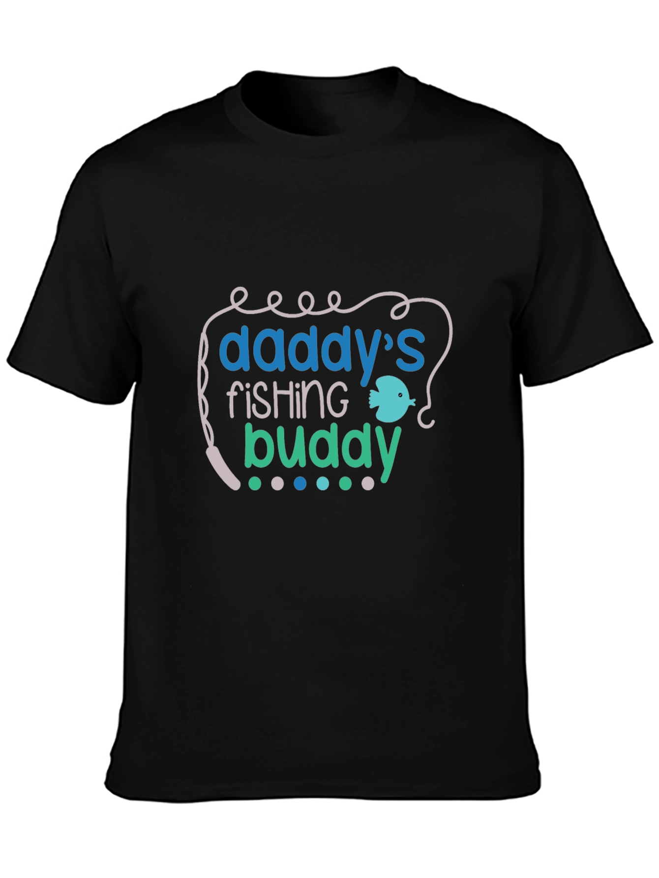 Daddys Fishing Buddy Tee - Black