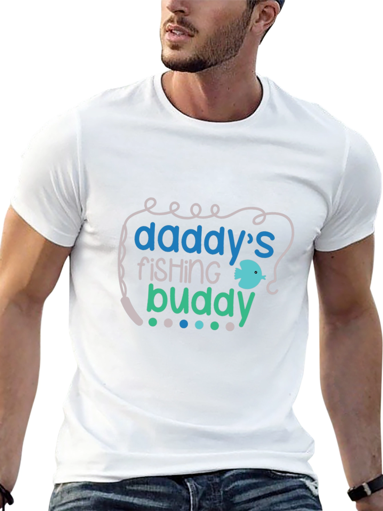 Daddys Fishing Buddy Tee - Black