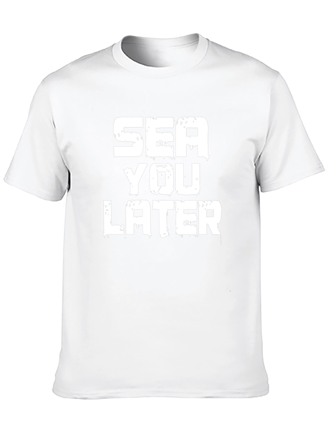 Sea You Later Graphic Print Black T-Shirt