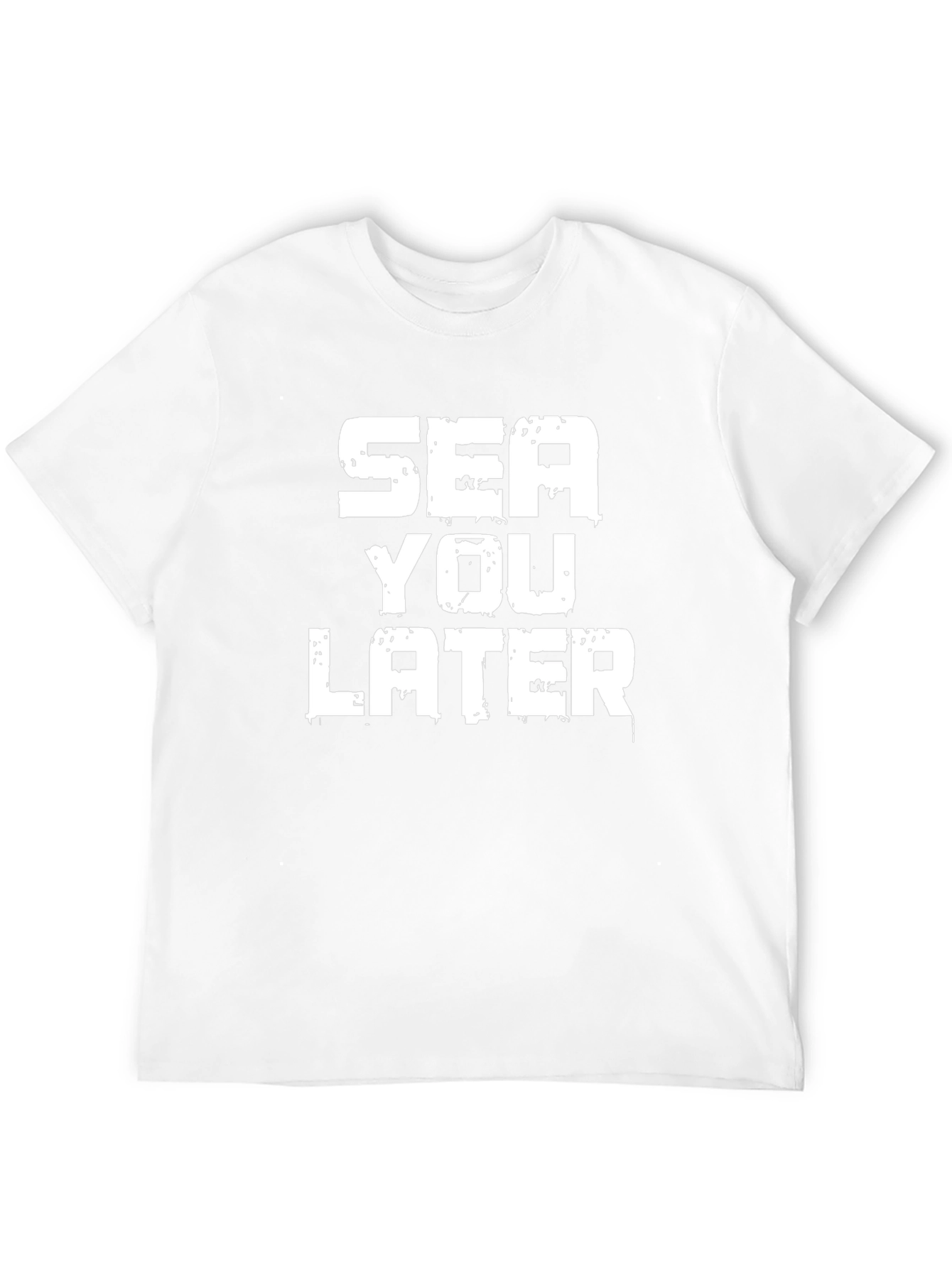 Sea You Later Graphic Print Black T-Shirt