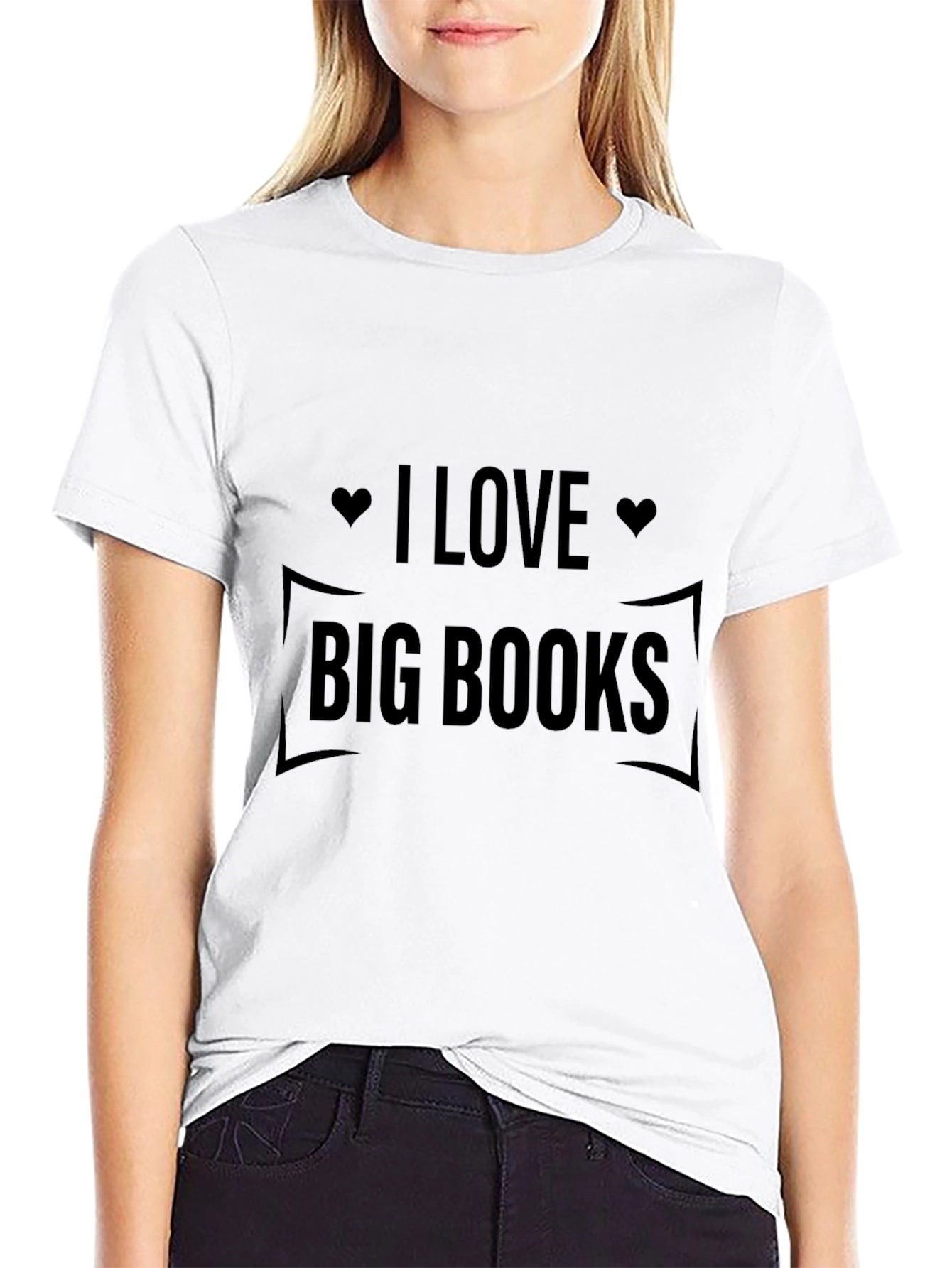 I Love Big Books Black T-Shirt