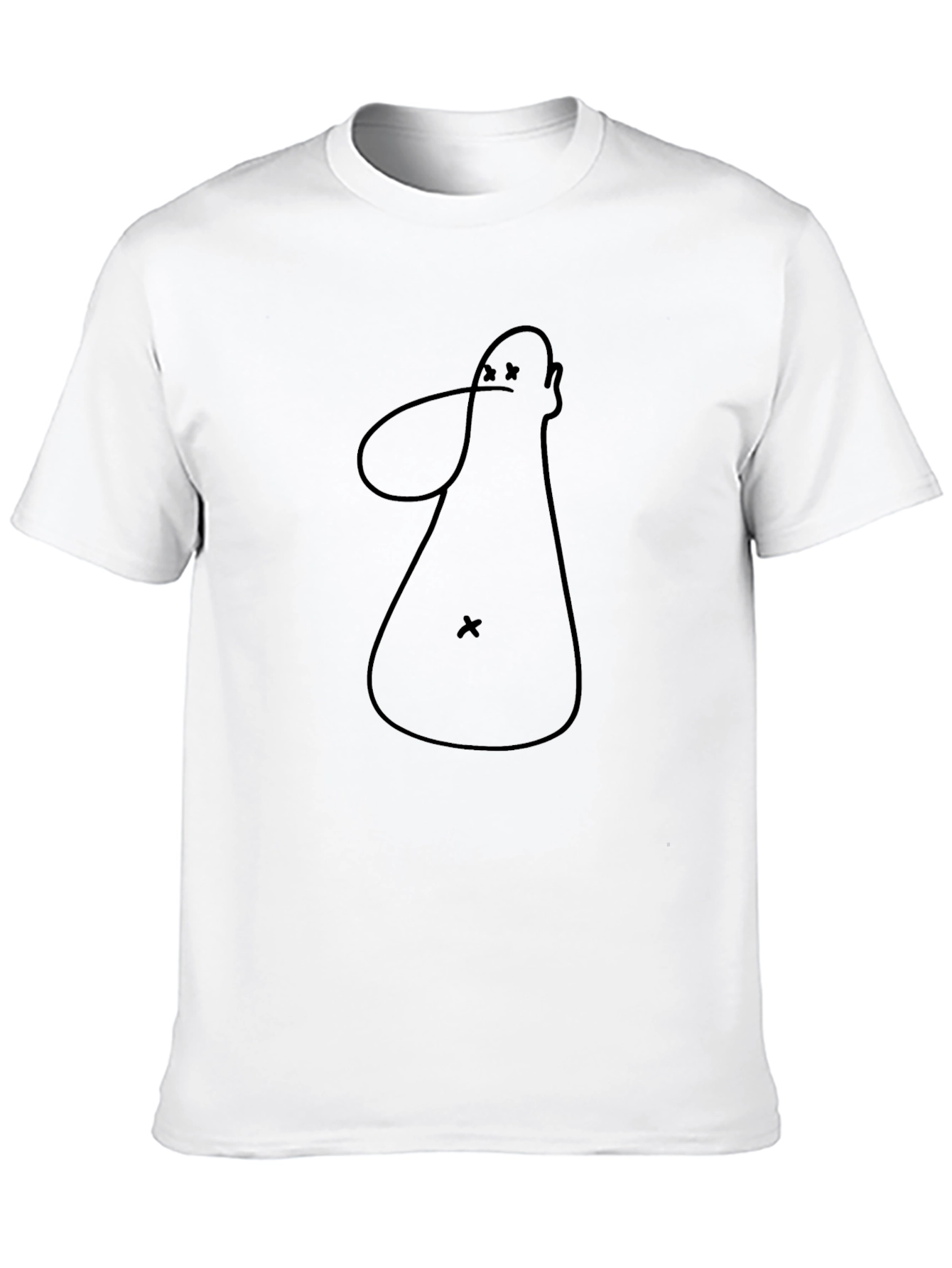 Funky Ghost T-Shirt - Black Cotton Graphic Tee