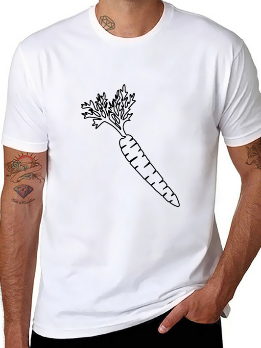 Carrot Graphic Tee - Black Casual T-Shirt