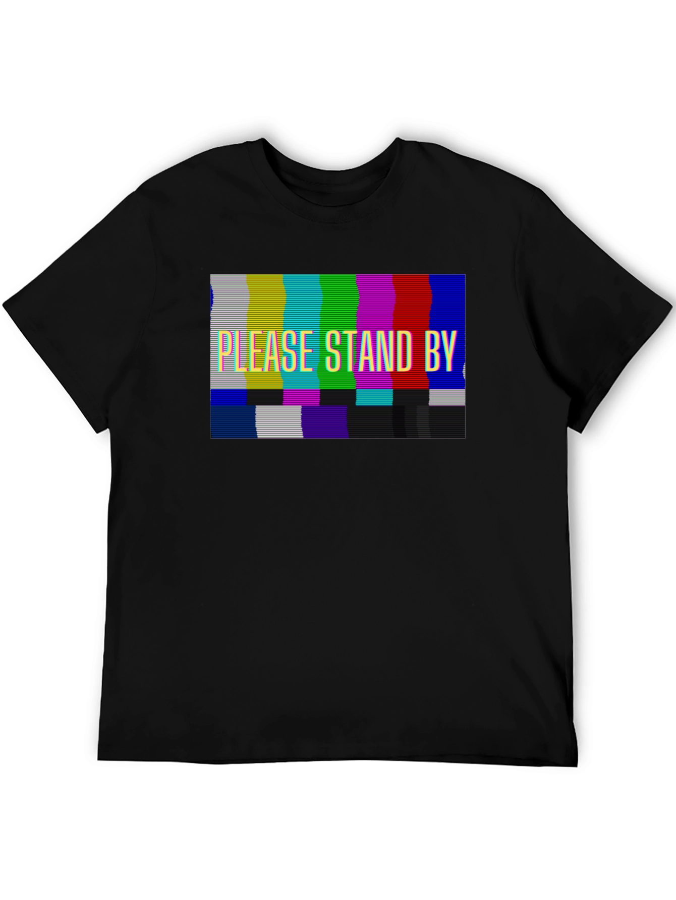 Please Stand By Graphic T-Shirt - Black Tee
