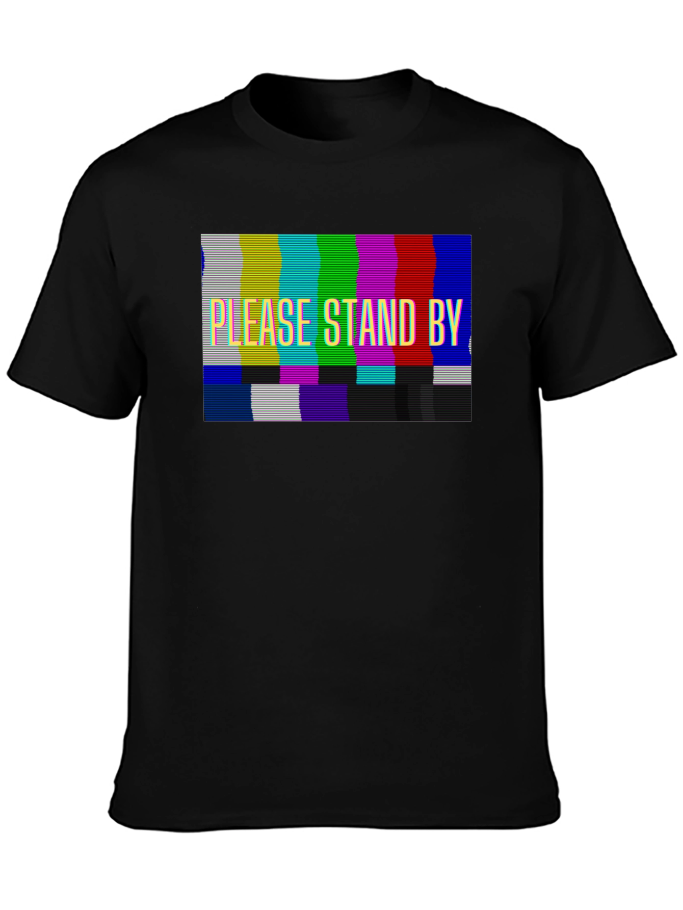 Please Stand By Graphic T-Shirt - Black Tee
