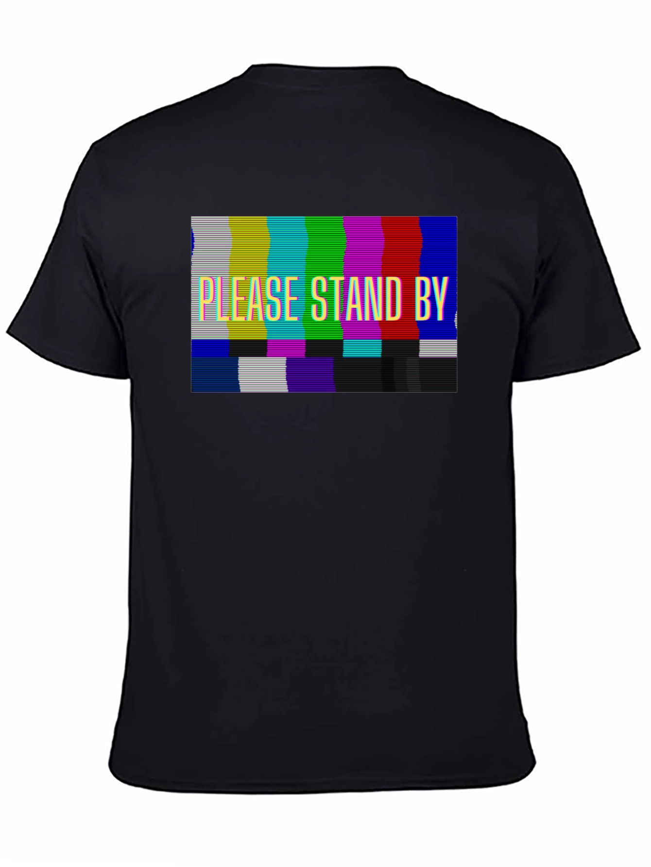 Please Stand By Graphic T-Shirt - Black Tee