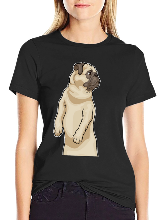 Pug Graphic Tee - Mens Black Short Sleeve Shirt