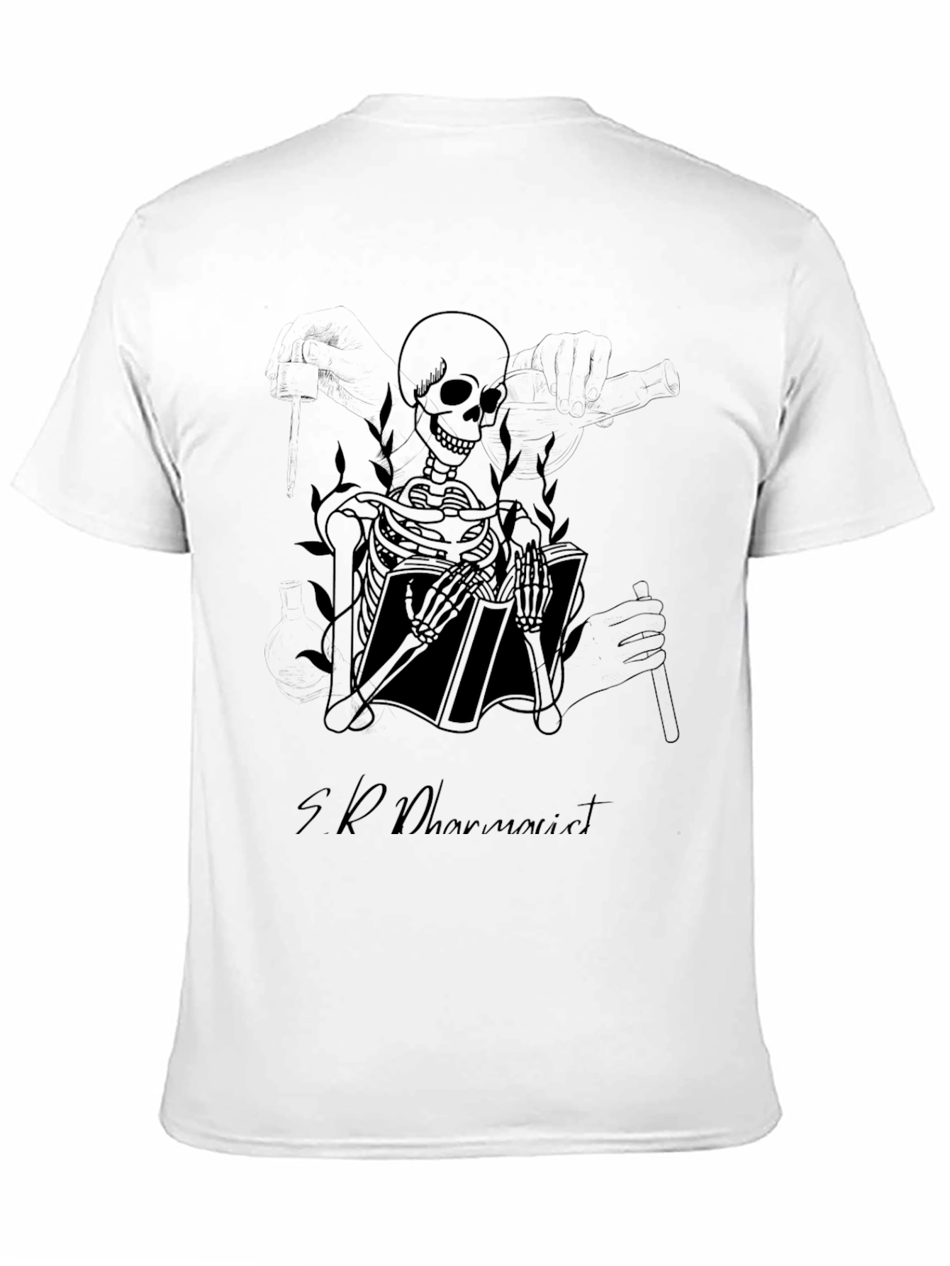 Skeleton Book Reader T-Shirt - Dark Humor Tee