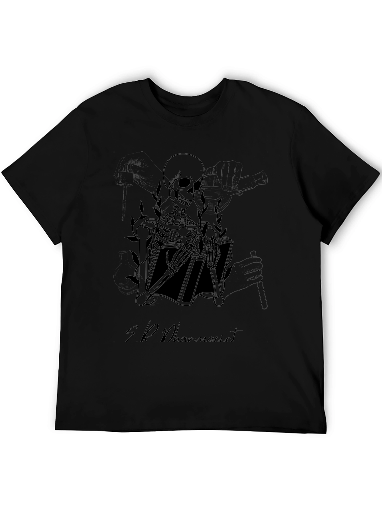 Skeleton Book Reader T-Shirt - Dark Humor Tee