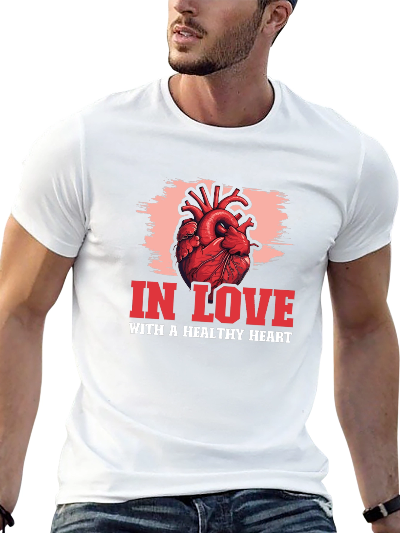 In Love With A Healthy Heart Graphic T-Shirt