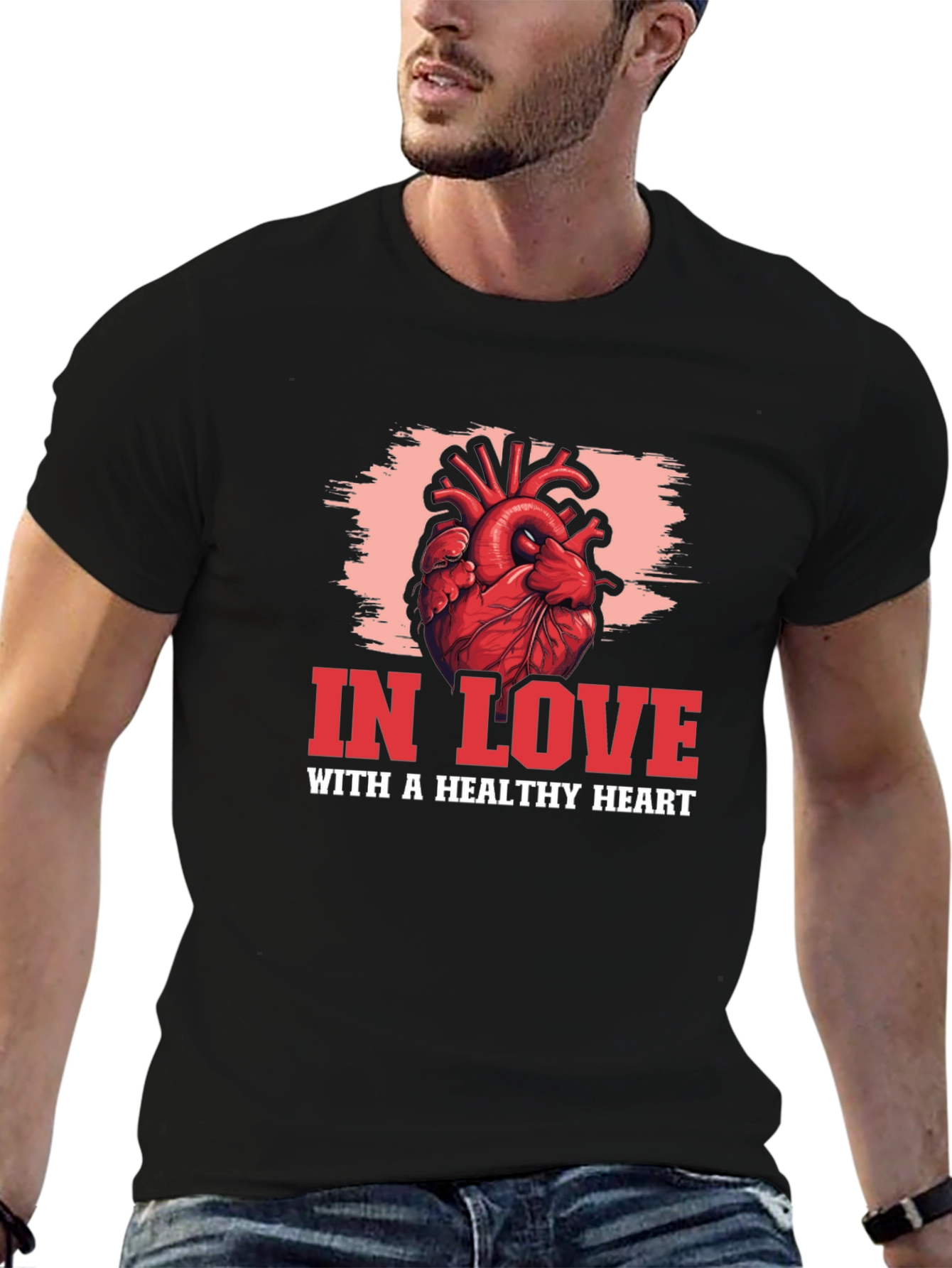 In Love With A Healthy Heart Graphic T-Shirt