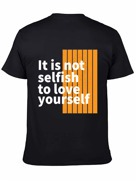 Self-Love Graphic Tee - Trendy Black T-Shirt
