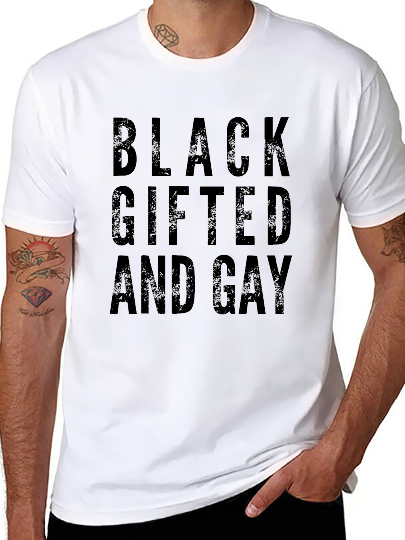 Black Gifted & Gay Graphic T-Shirt