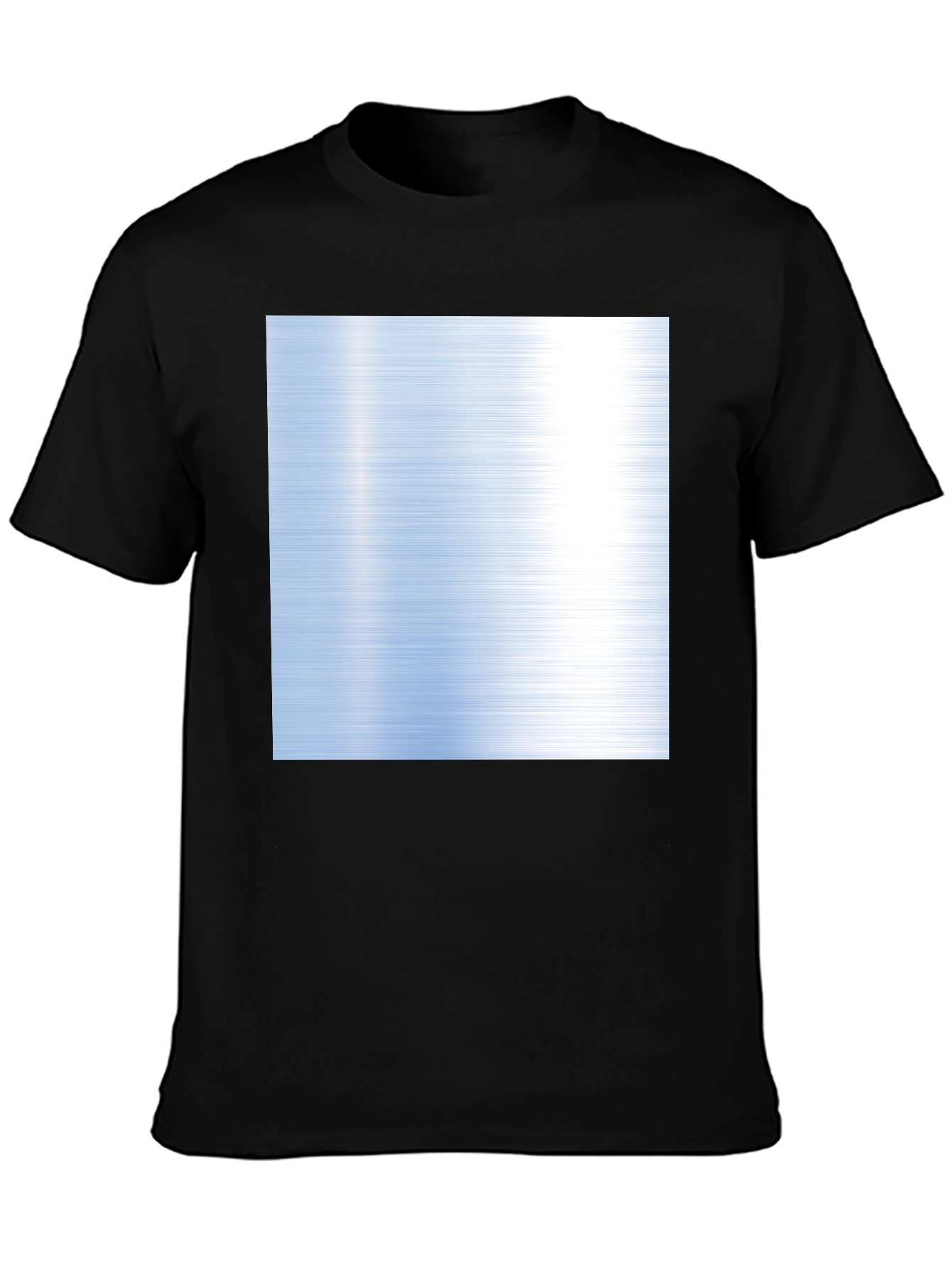 Modern Brushed Steel Graphic Tee - Black