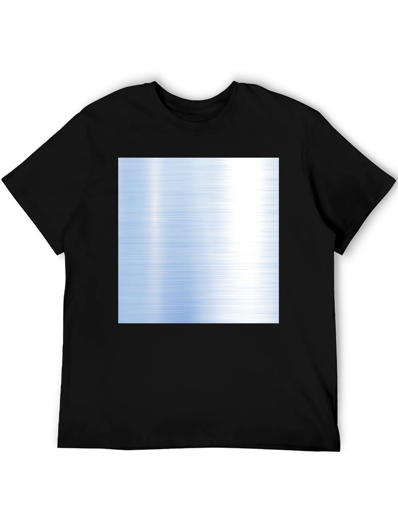 Modern Brushed Steel Graphic Tee - Black