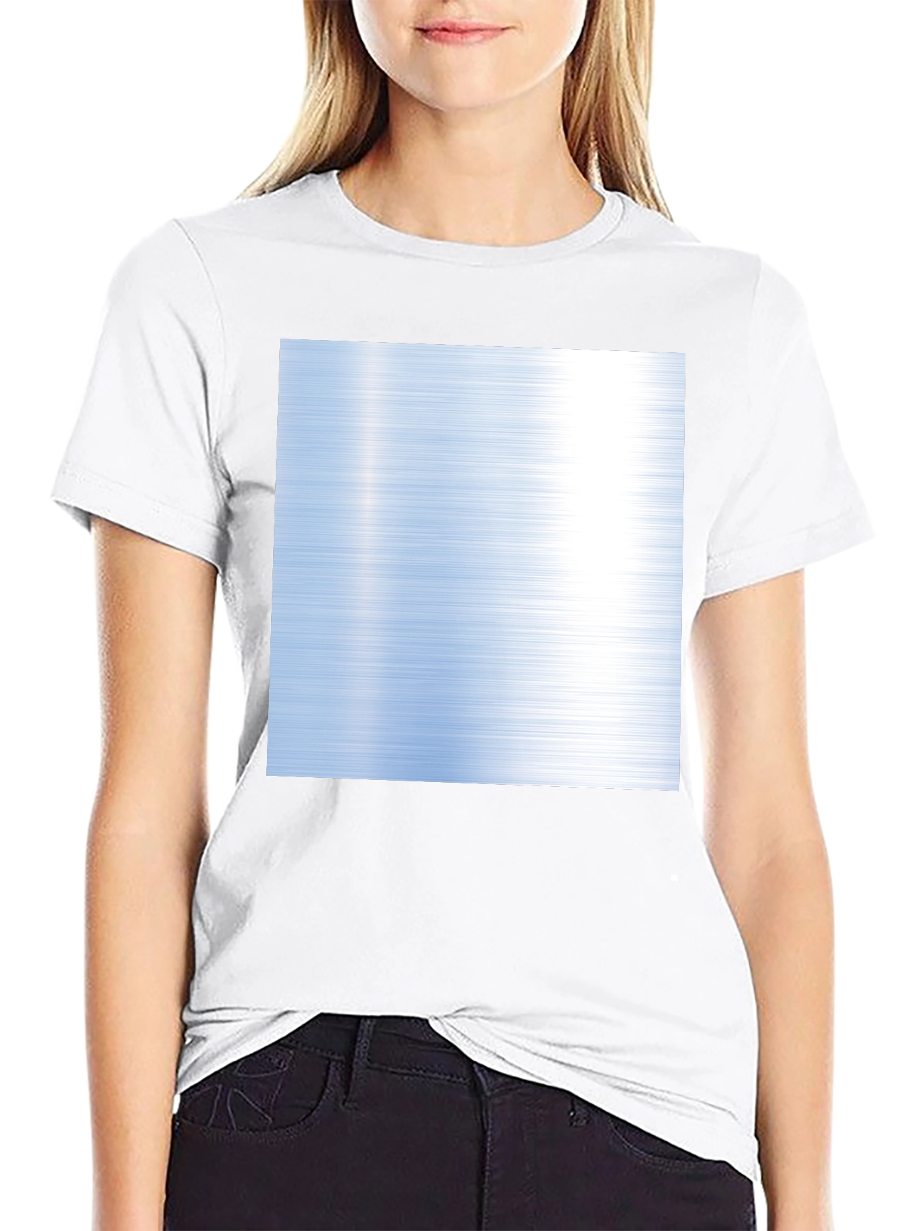 Modern Brushed Steel Graphic Tee - Black