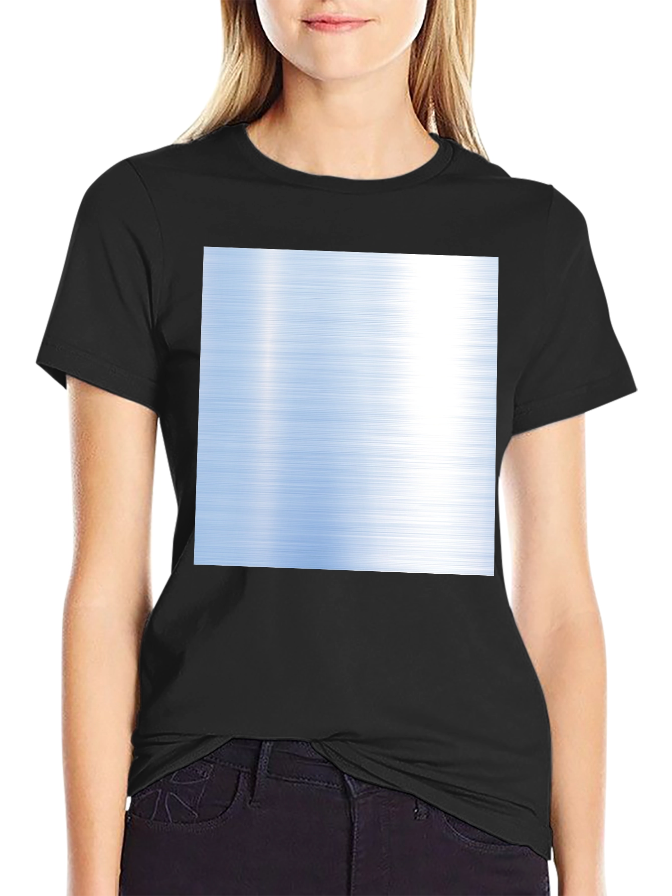 Modern Brushed Steel Graphic Tee - Black