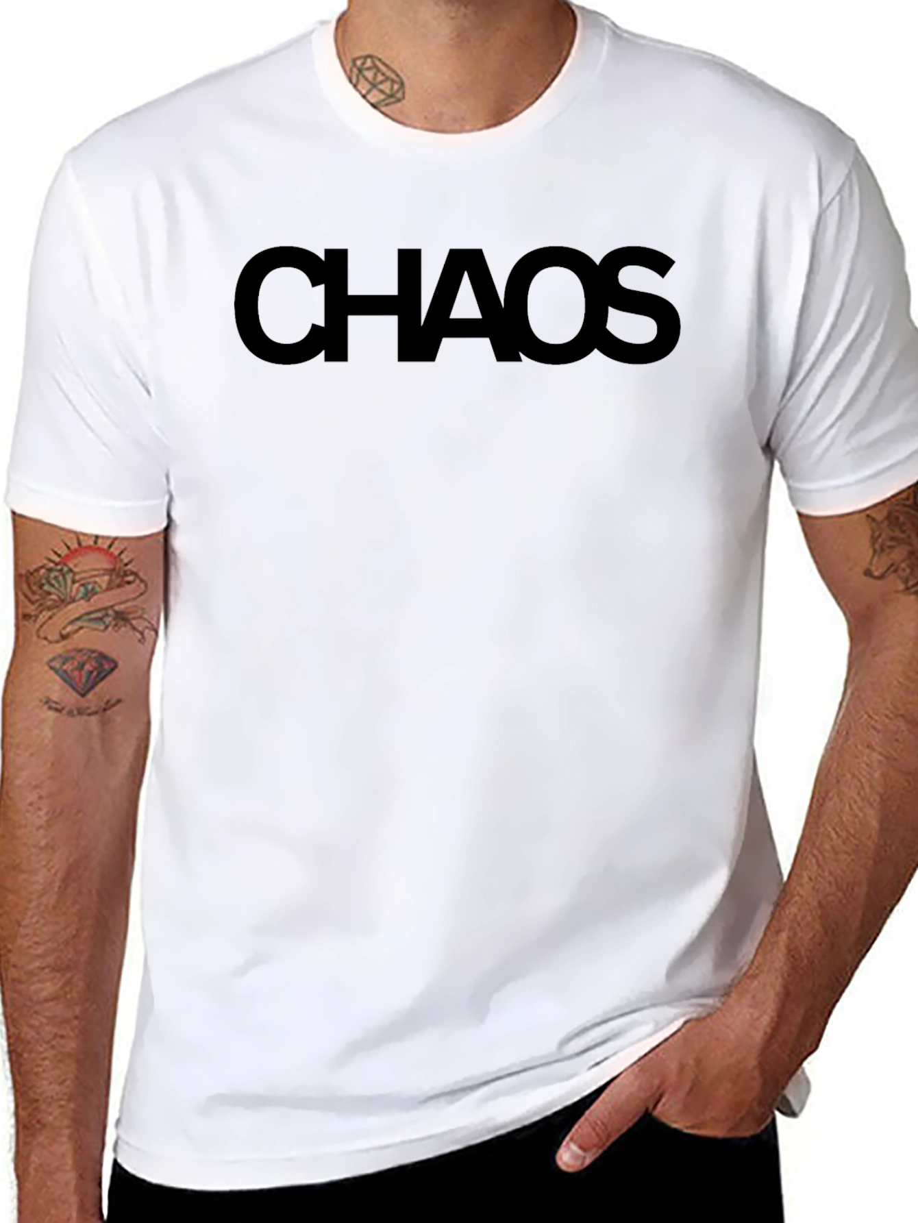Chaos Black T-Shirt - Bold Graphic Tee