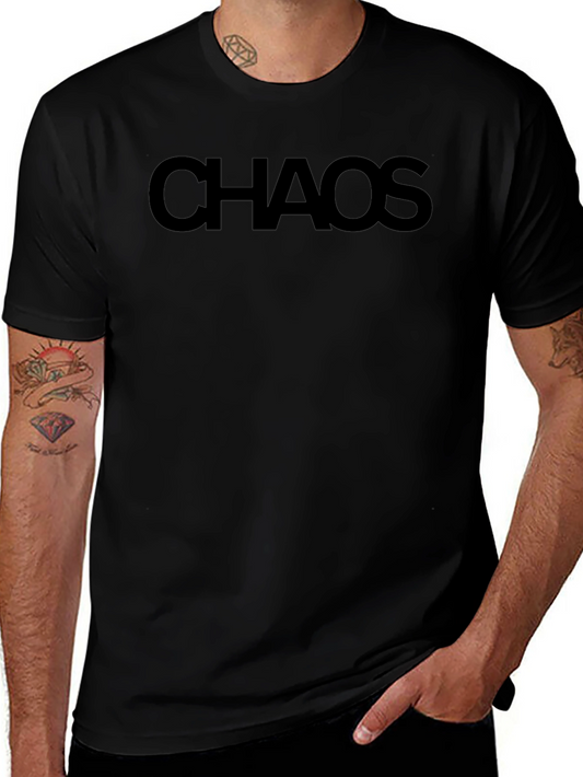 Chaos Black T-Shirt - Bold Graphic Tee