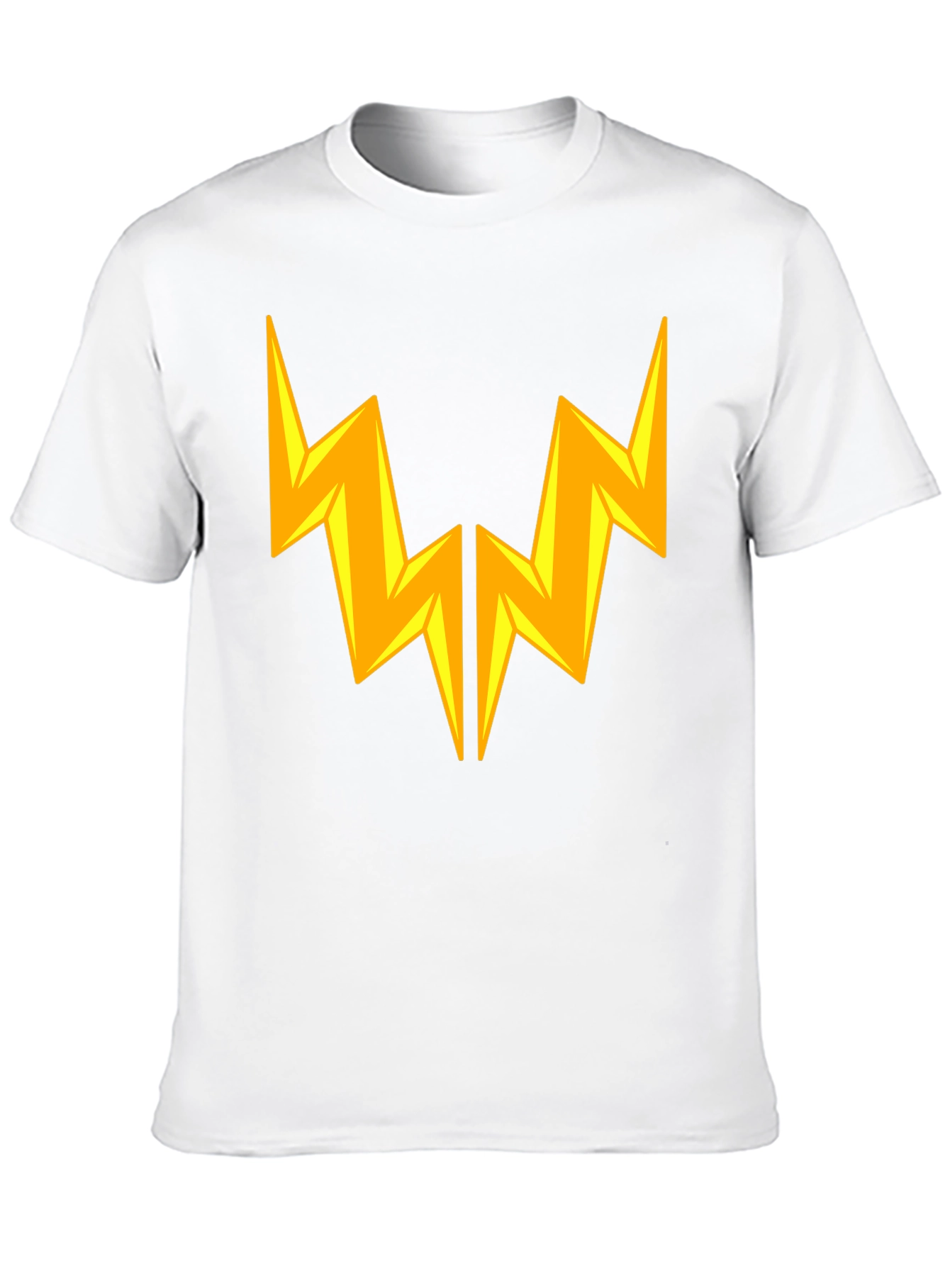 Lightning Bolt Graphic Tee - Bold Black Cotton T-Shirt