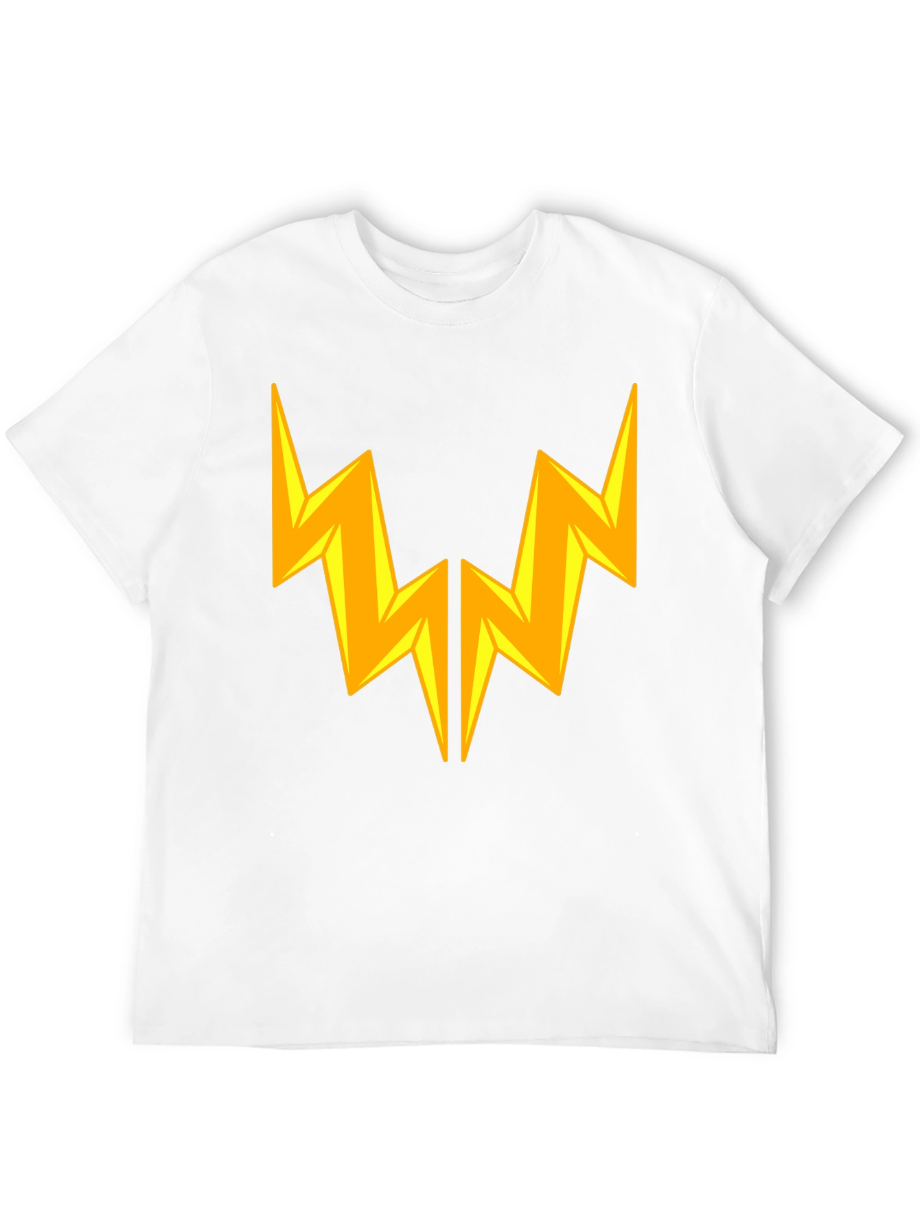 Lightning Bolt Graphic Tee - Bold Black Cotton T-Shirt