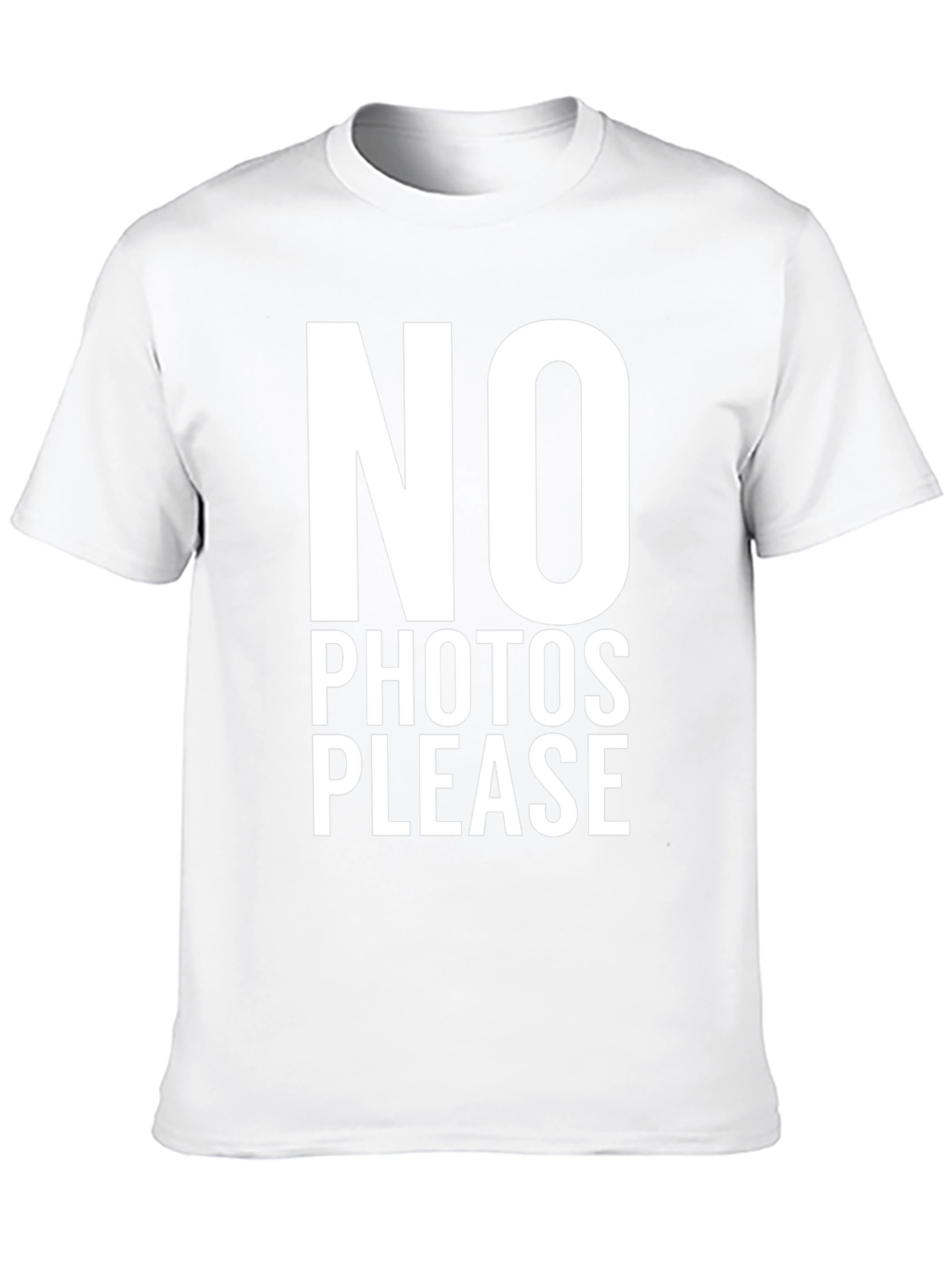 No Photos Please Slogan Graphic T-Shirt