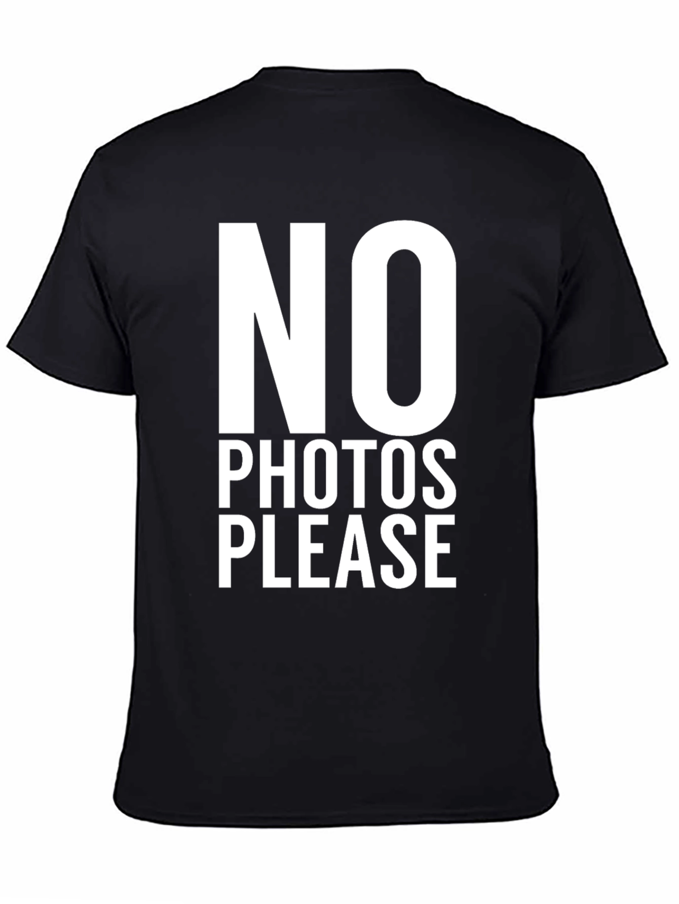 No Photos Please Slogan Graphic T-Shirt