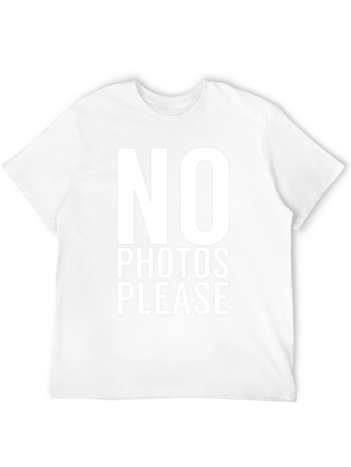 No Photos Please Slogan Graphic T-Shirt
