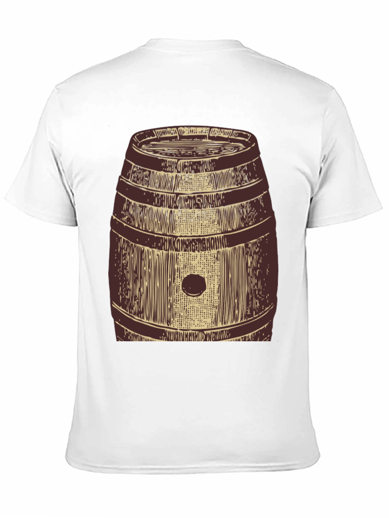 Funny Barrel Graphic Mens T-Shirt