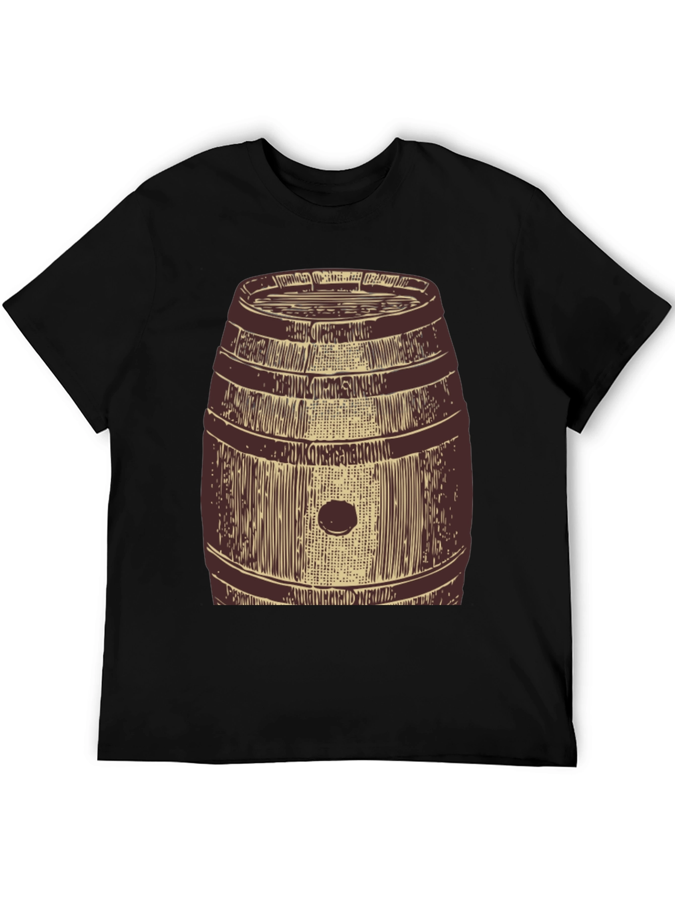 Funny Barrel Graphic Mens T-Shirt