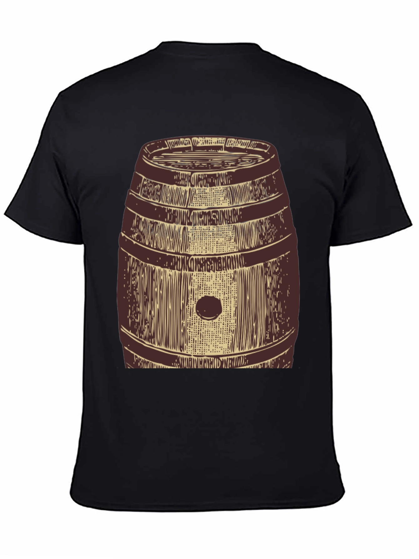Funny Barrel Graphic Mens T-Shirt
