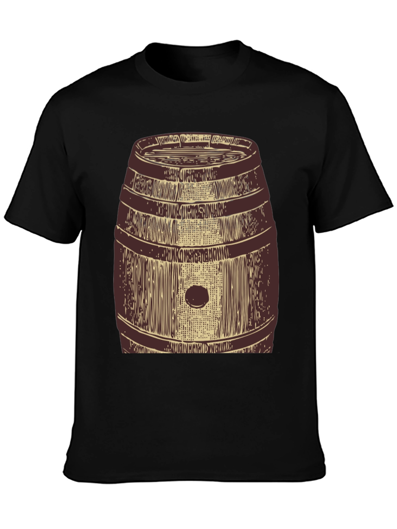 Funny Barrel Graphic Mens T-Shirt