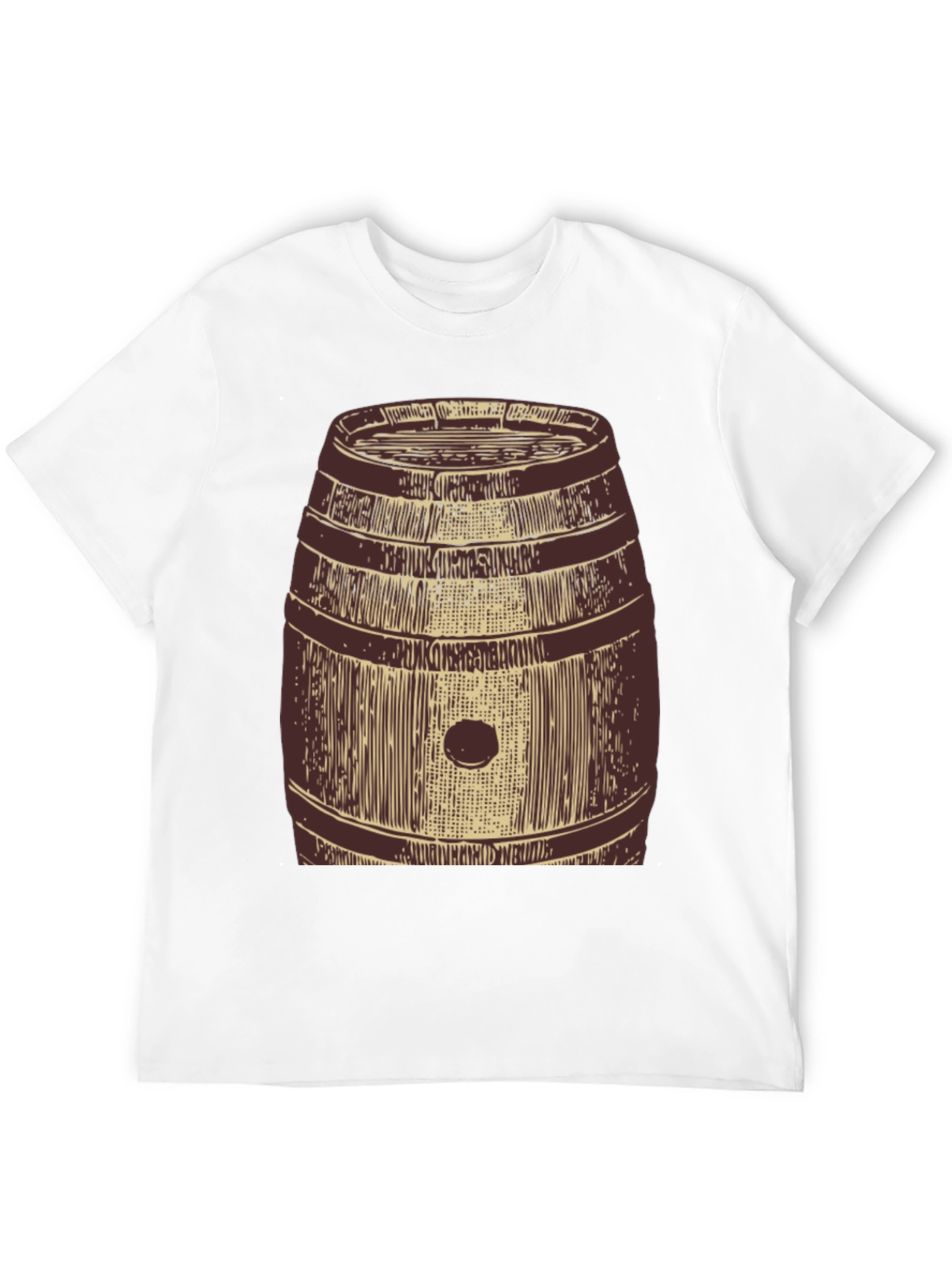 Funny Barrel Graphic Mens T-Shirt