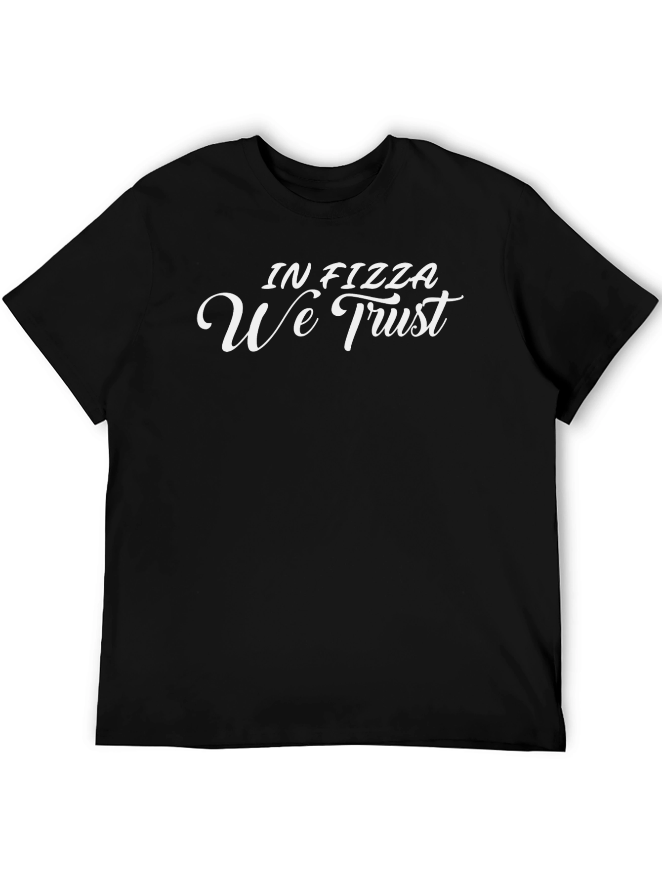 In Pizza We Trust Graphic Black T-Shirt