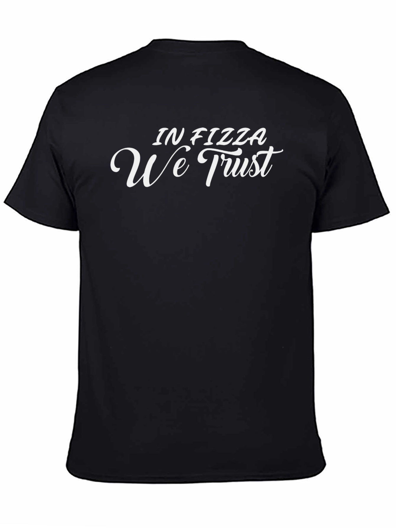 In Pizza We Trust Graphic Black T-Shirt