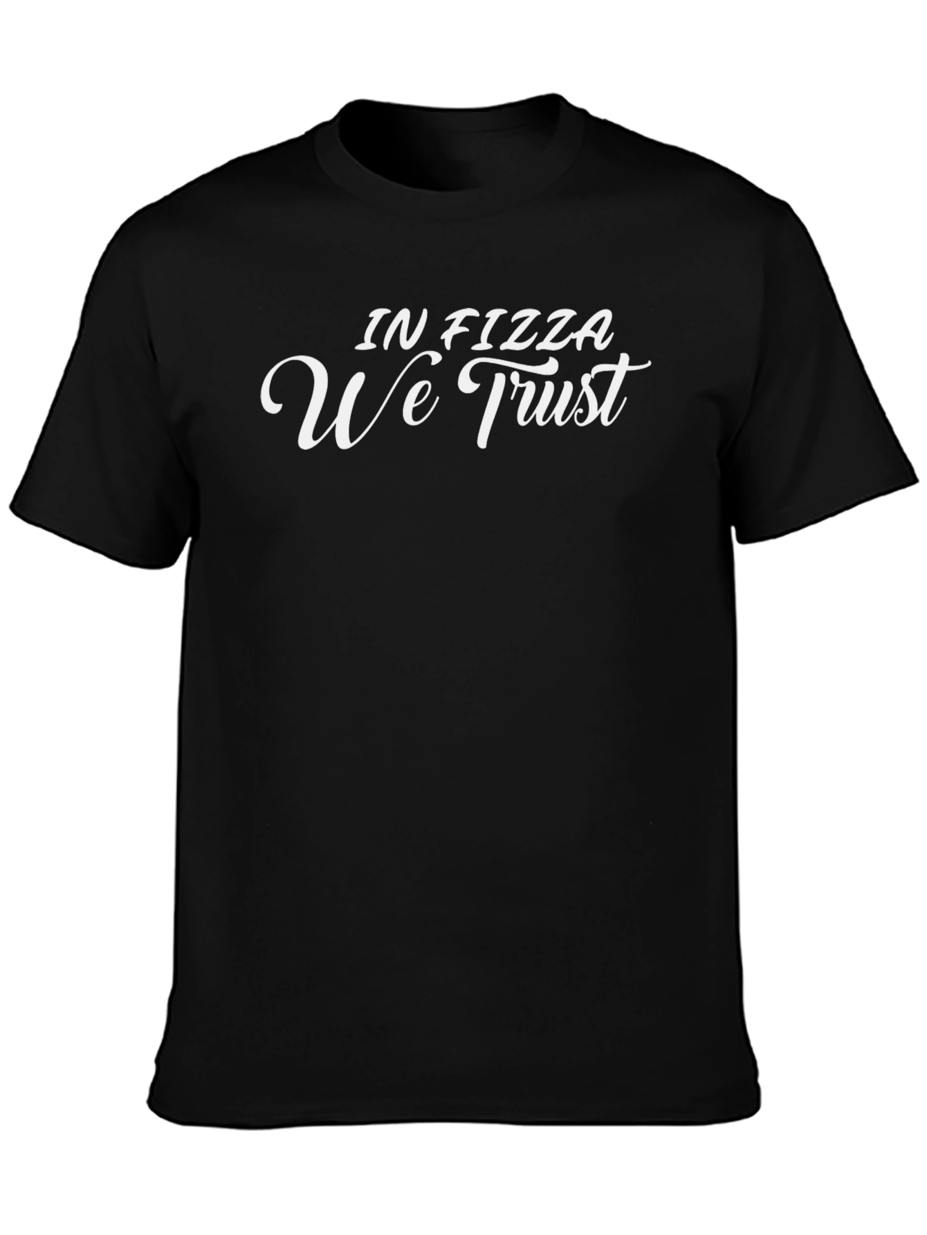 In Pizza We Trust Graphic Black T-Shirt