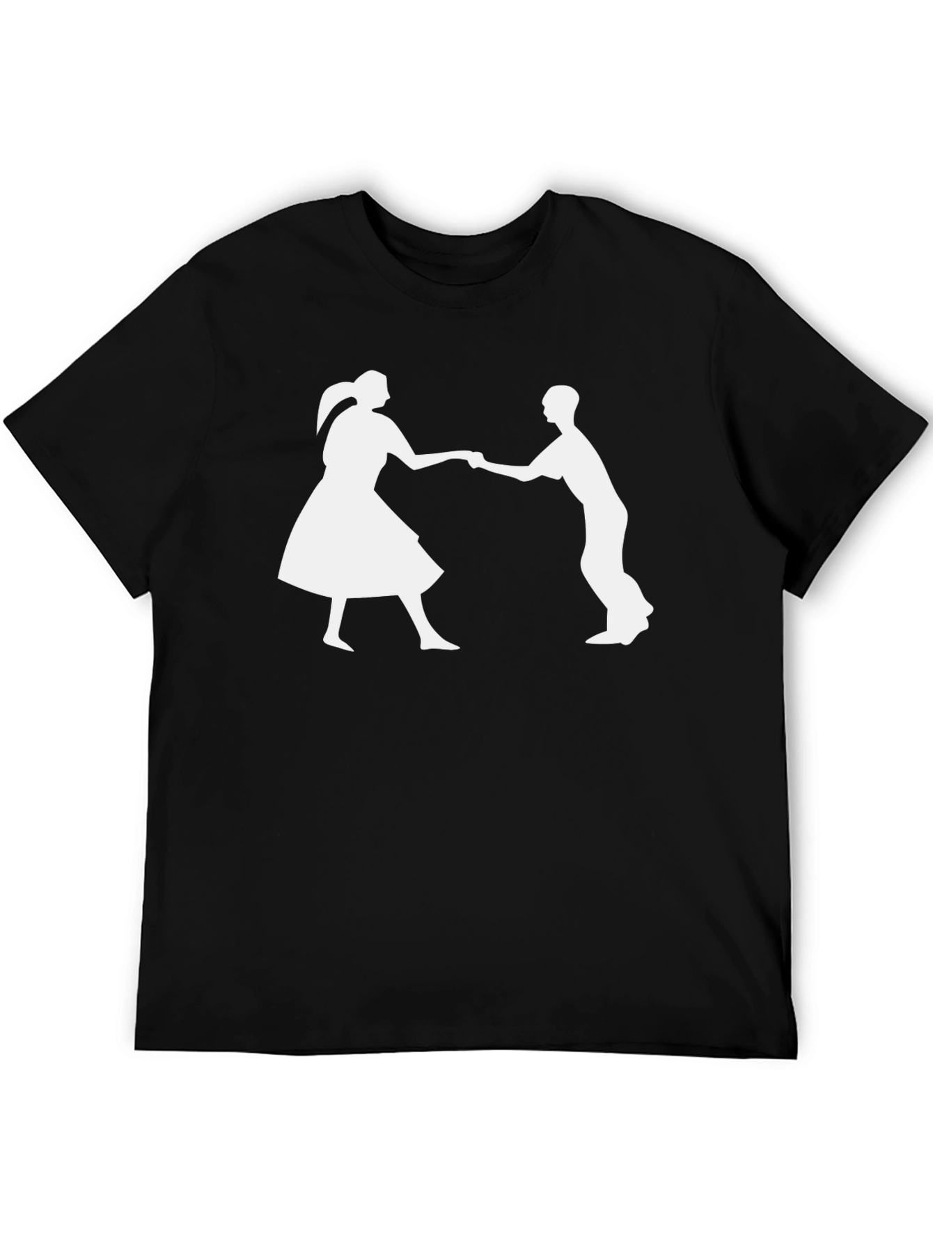 Retro Dance Silhouette T-Shirt - Black