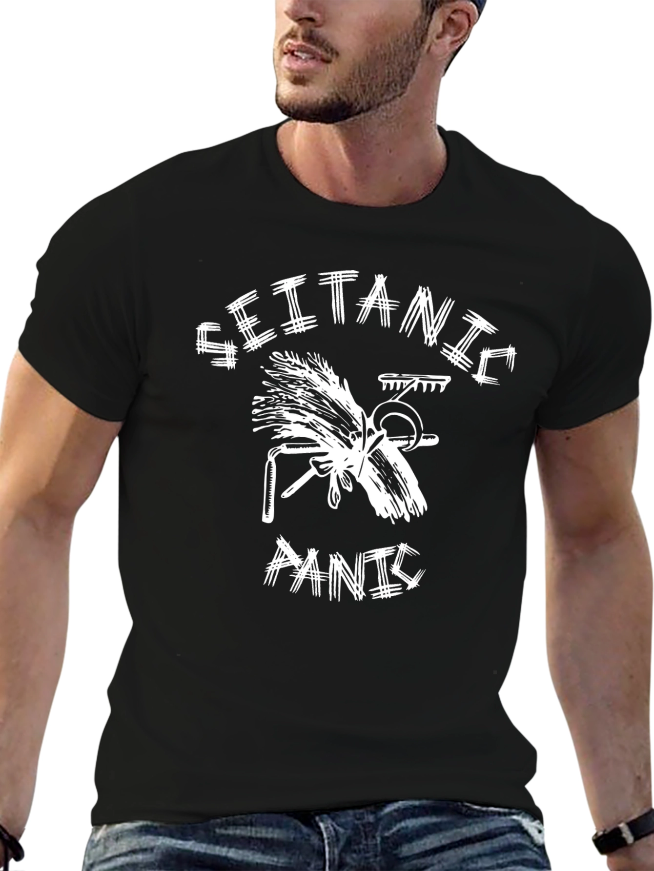 Seitanic Panic Graphic Tee - Vegan Humor