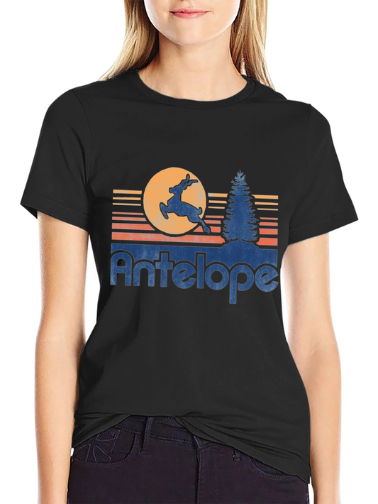 Retro Antelope Graphic Tee - Soft Cotton Blend