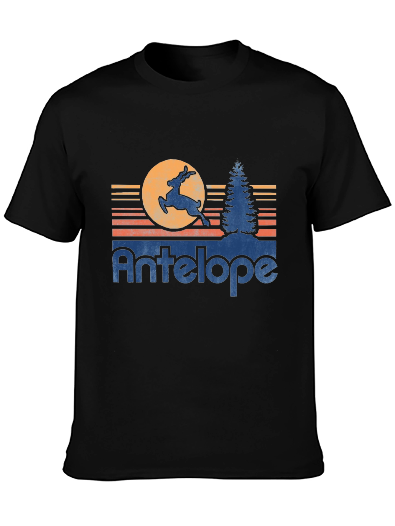Retro Antelope Graphic Tee - Soft Cotton Blend