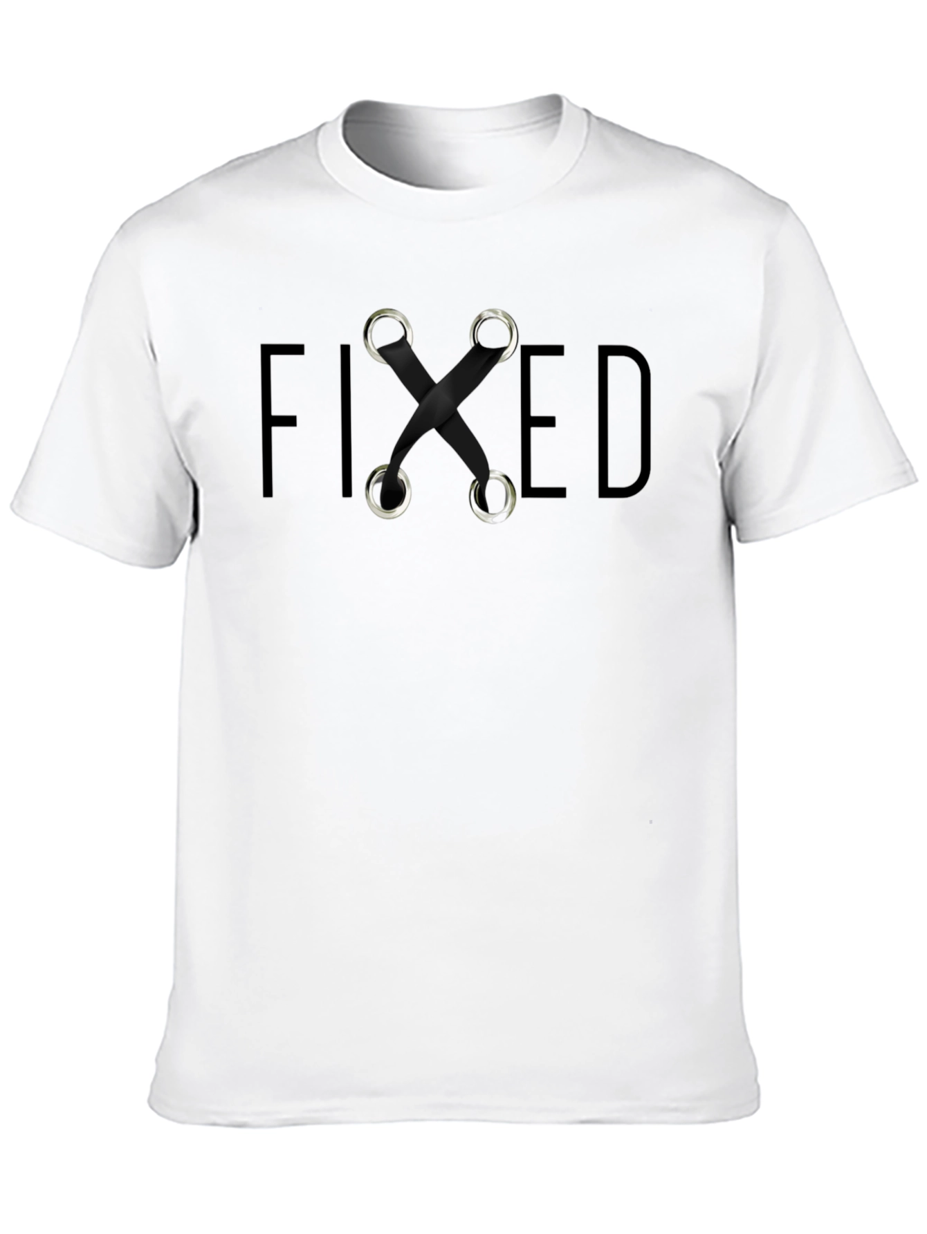 Fixed Lace-Up Graphic Tee - Mens Black T-Shirt