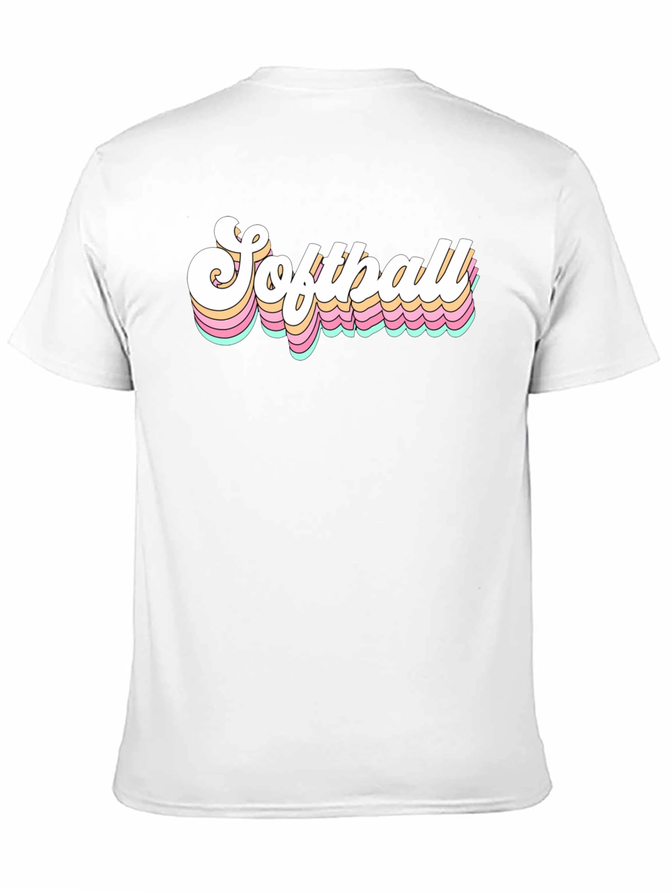 Retro Softball Graphic Tee - Black