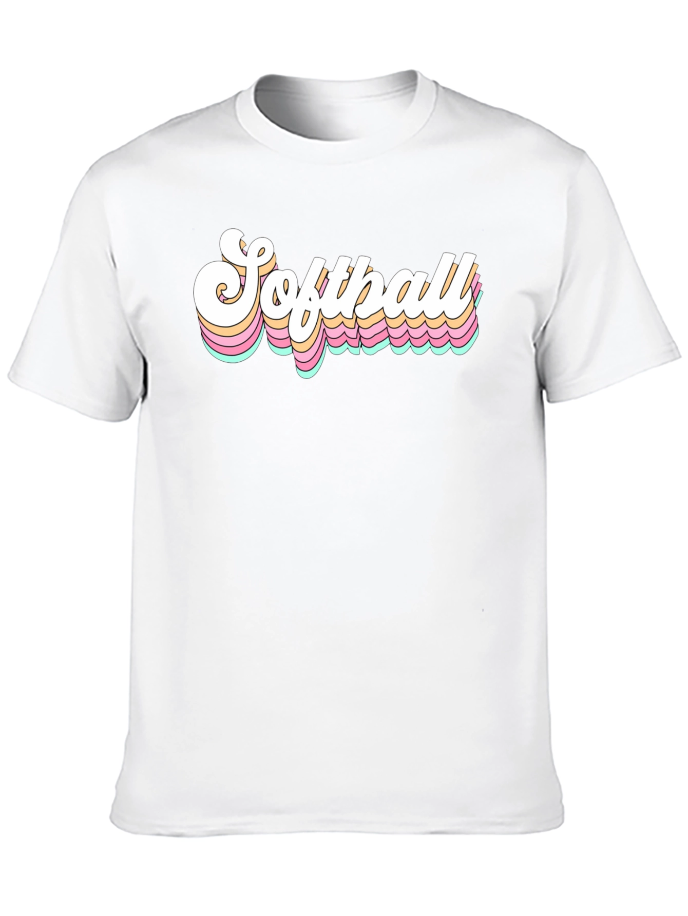 Retro Softball Graphic Tee - Black
