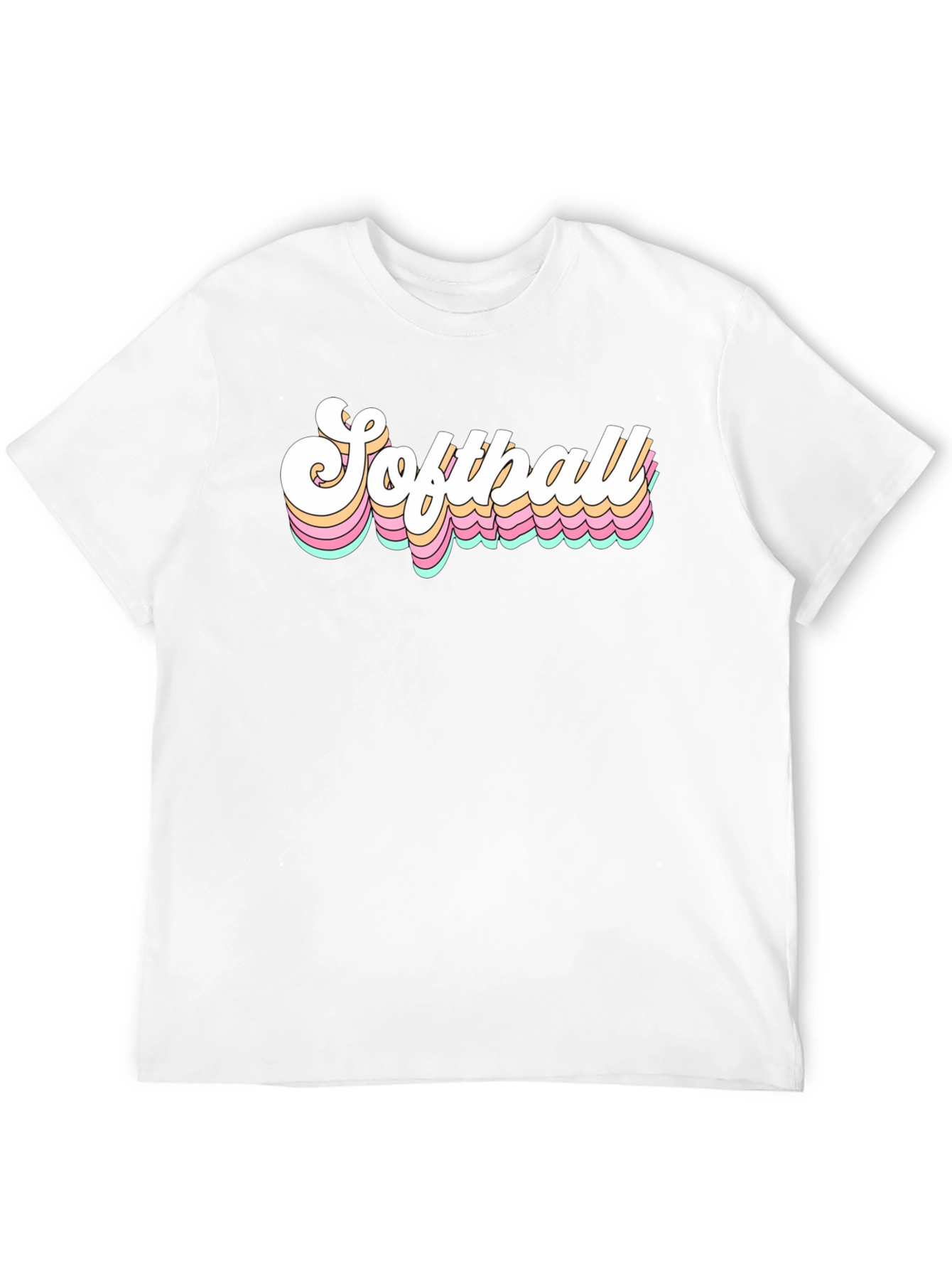 Retro Softball Graphic Tee - Black