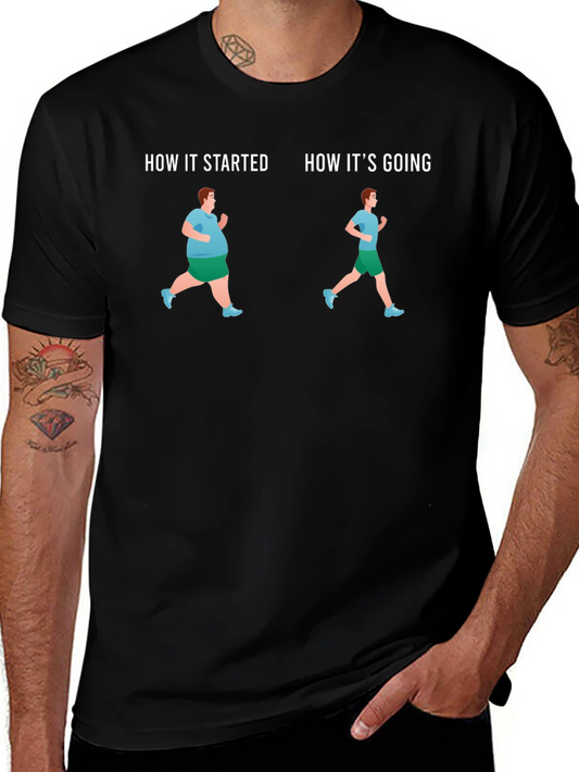 Fitness Journey T-Shirt - How It Started How Its Going