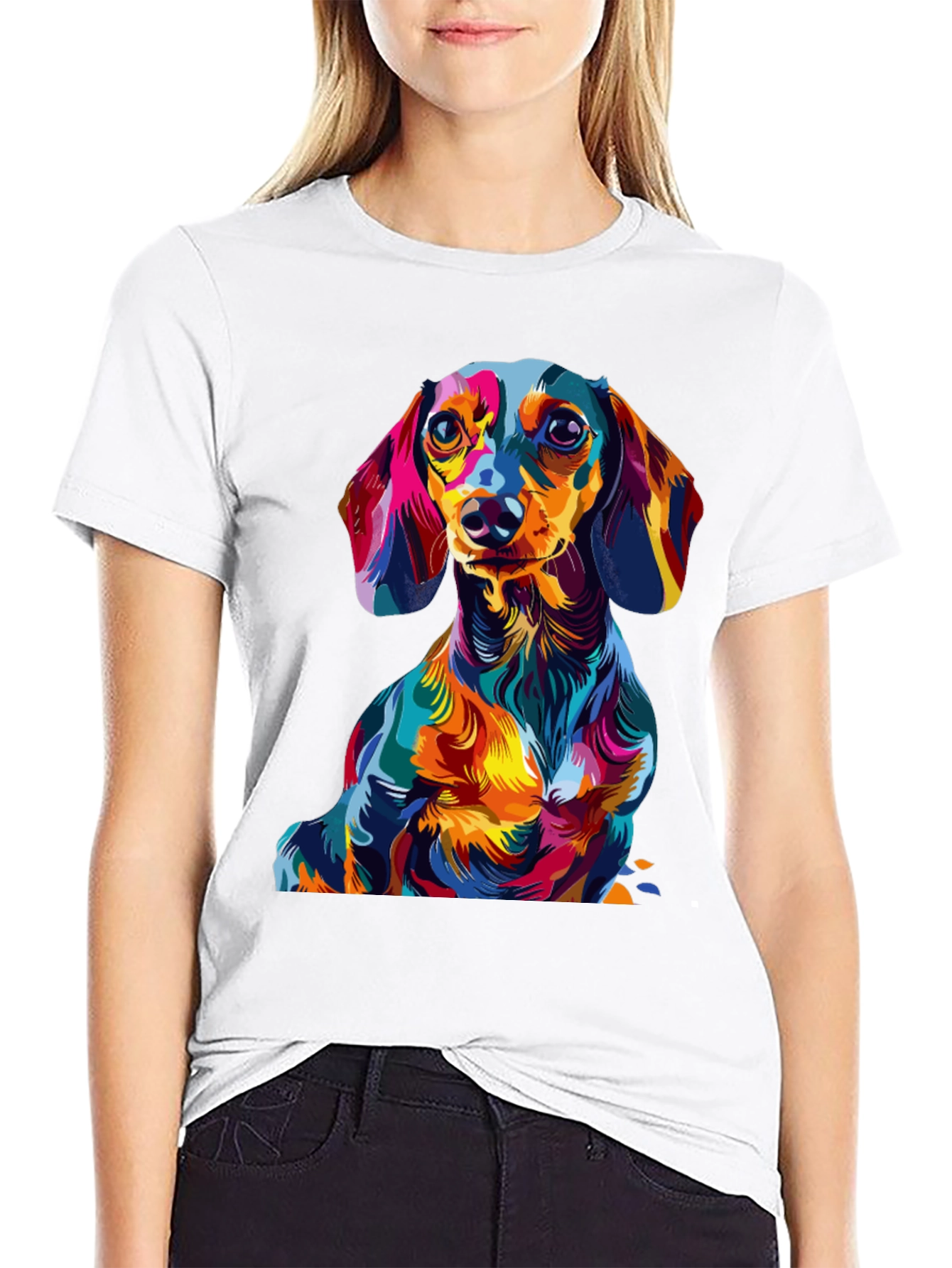 Vibrant Dachshund Graphic Tee - Unique Dog Lover Gift
